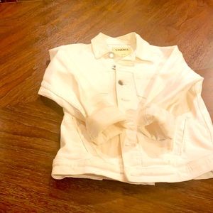 L’Agence white denim Jacket